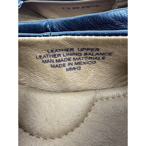 Söfft Kadyn Black Leather Chain Link Round Toe Slip On Ballet Loafer Flat Size 8 - Picture 6 of 10